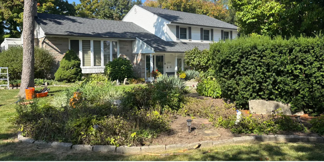 Before view - Front Yard Garden Bed Cleanup